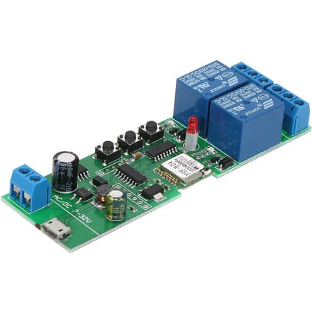 Sonoff Smart Wifi Switch Universele Module 2CH USB DC5V/7-32V Draadloze Schakelaar Timer Telefoon APP Afstandsbediening groen