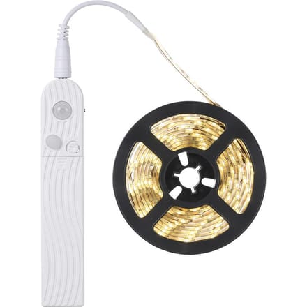 DC5-6V 2.3W 3 meter 180 LED-stripverlichting kastlamp AAA-batterijvoeding USB-opladen 3m warme witte kleur