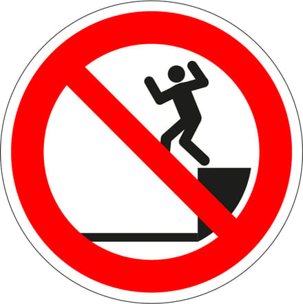 Niet springen bord, kunststof, P072 150 mm