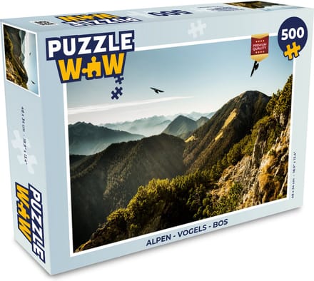 Puzzel Alpen - Vogels - Bos - Legpuzzel - Puzzel 500 stukjes