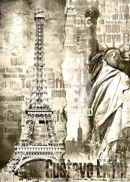Homedecoration Fotobehang - Eiffeltoren - Cities - 115 x 161 cm.