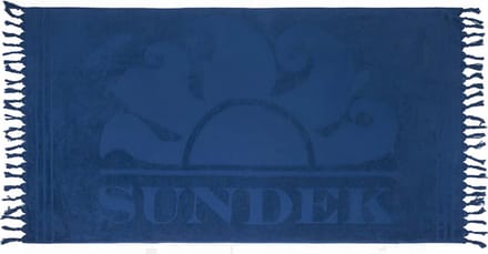 Sundek heren jaquard strandlaken big logo blauw