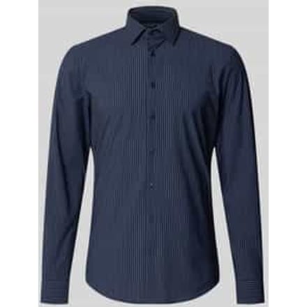 slim fit zakelijk hemd met kentkraag