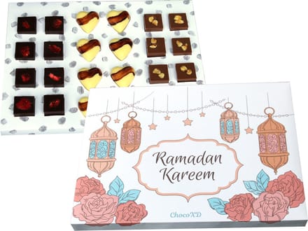 Ramadan Chocoladecadeau - Eid chocolade kado - Ramadan geschenkdoos -Fairtrade chocolade - Brievenbuspakket - Handgemaakte chocolade
