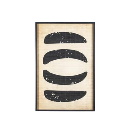 Wanddecoratie Kyoto small - zwart | BY-BOO - set van 2