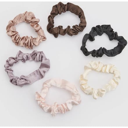 boohoo Dames Satijnen Scrunchies 6-pack