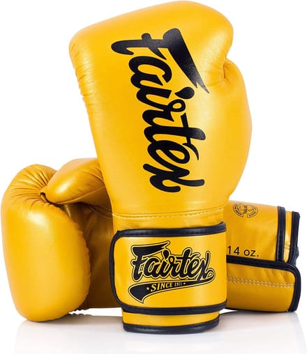 Fairtex BGV19 Deluxe Bokshandschoenen - Goud/Geel - 14 oz