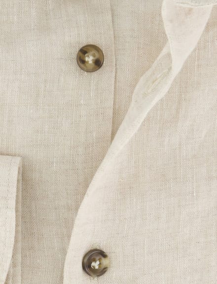 Beige linnen  John Miller overhemd
