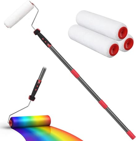 Verfroller Set - 2 in 1 Roller - Muren Schilderen - Grote Oppervlaktes - 4FT Breed