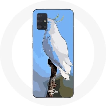 Coque Samsung Galaxy A51 Cacatoès Perroquets blanc Oiseaux wit