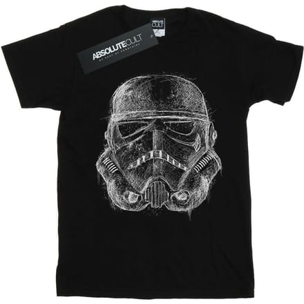 Star Wars Jongens Stormtrooper Krabbel Helm T-Shirt (Zwart)