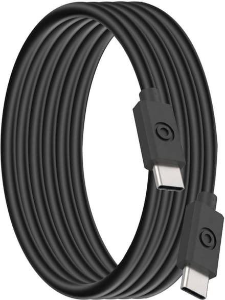 Bigben Connected, USB-C naar USB-C Oplaadkabel 3A - 1.2m, Zwart