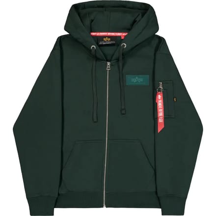 Zipped hoodie met print op de achterkant Alpha Industries
