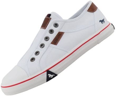 Mustang heren sneaker van canvas wit
