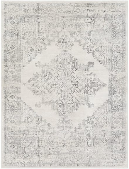 SURYA Ceren vloerkleed vintage oosters grijs wit