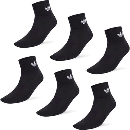 Adidas Mid Ankle 6 Pairs Sokken Unisex - Zwart - Maat 37-39