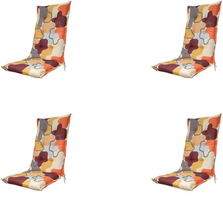 Tuinkussen hoog ca. 123x50 cm Grafi bordo (4 stuks) Madison | Tuinstoelkussen Madison 50% katoen 50% polyester