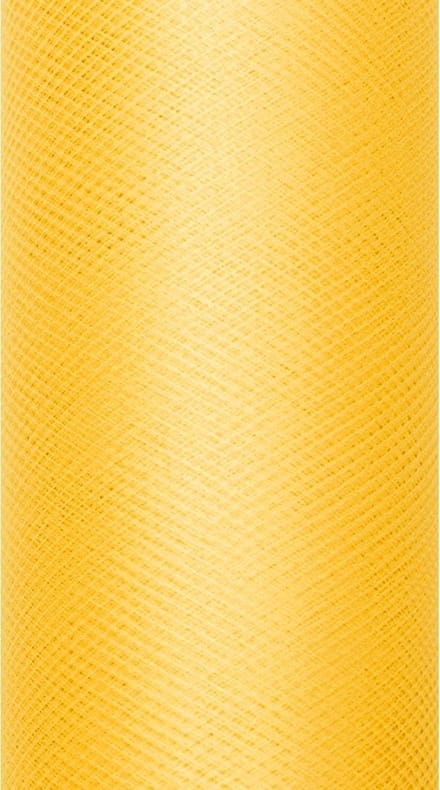 """Tule, yellow, 0.15 x 9m (1 stuks/ 9 lm)"""