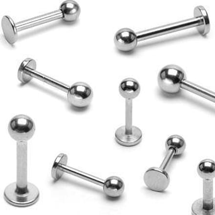 Piercing chirurgisch staal basis rond extern schroefdraad 1.2x8x3 - zilver - LMPiercings