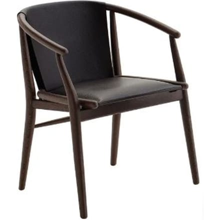 B&B Italia Jens Fauteuil rugleuning leder - Wengé Natuur