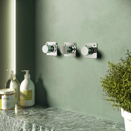 Hotbath Gal GL7067EXT afbouwdeel inbouwthermostaat met 2 stopkranen chroom
