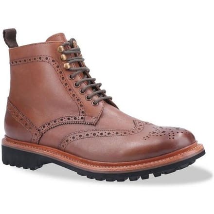 Cotswold Heren Rissington Commando Lace Up Leren Kleding Laars (Bruin)