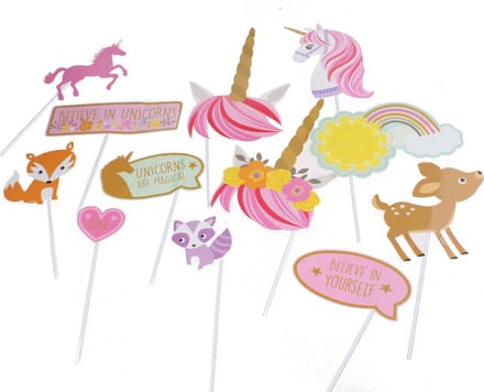Photo Props Kit Magical Unicorn 12-delig