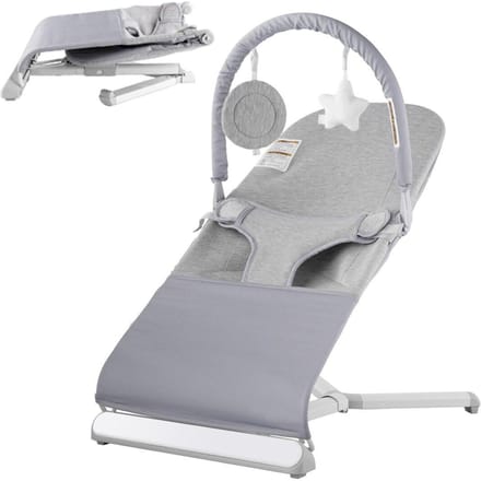 Transat Bébé Pliant Siège Chaise pour Bébés 0-9 Mois avec Barre de Jouets
