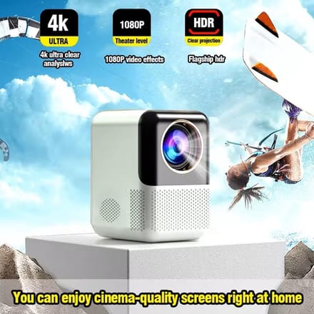 Full HD Mini-projector – 1080P / 4K-video – Android 10 – 5G Wi-Fi – Autofocus – Draagbare Smart-projector voor thuisbioscoop