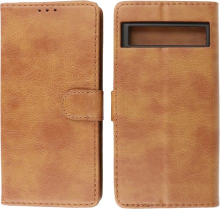 Google Pixel 7A Hoesje Book Case Portemonnee Telefoonhoesje - Bruin