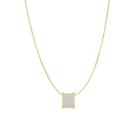 Sif Jakobs - Felline Concavo - SJ - P2391 - CZ - YG - Dames - Ketting - 14 CM