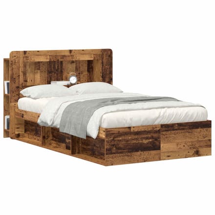 vidaXL - Hoofdeinde - Kast - met - opslag - Oud - hout - Geconstrueerd - hout