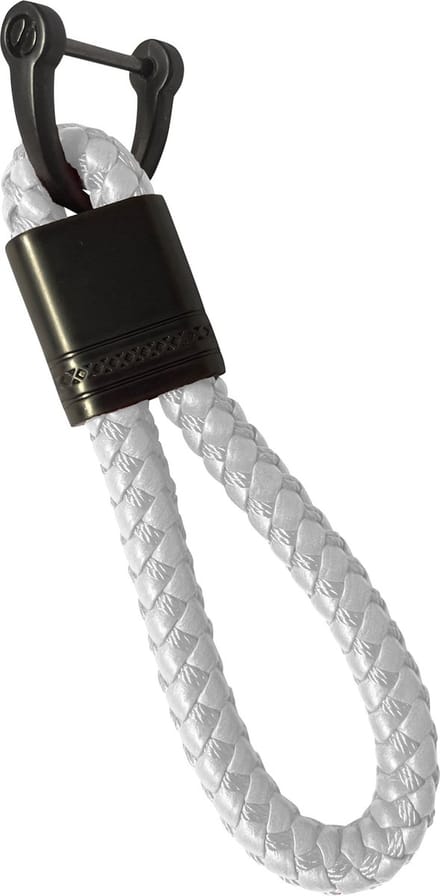 Sleutelhanger Touw Auto Sleutelhanger Met Sleutelhanger Ring Sleutelhanger Koord - Wit