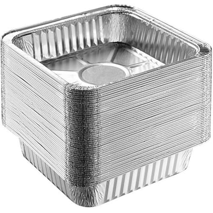 COOKER KING Vierkante Aluminiumfolie Borden 7 Inch, 50 Stuks