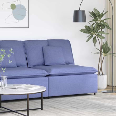 vidaXL Modulaire bank middenmodule met kussens 100 cm spijkerblauw