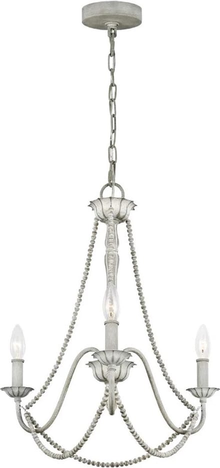 Feiss LED Kroonluchter | 3X E14 Max 60W | Dimbaar | Washed Grey