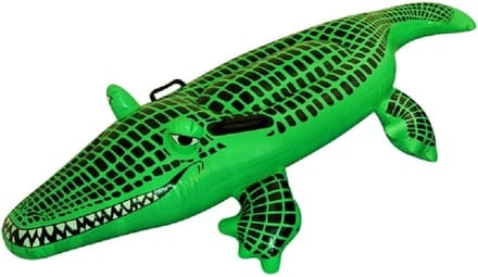 Opblaasbare krokodil - 150 cm - groen - water speelgoed krokodil - opblaasdieren - opblaaskrokodil