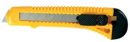 Werkmes - Afbreekmes - Interlock - Uitschuifbaar - Precisie snijmes - 18mm - 1 stuk - Jonyx