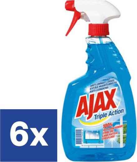 Ajax Glasreiniger Spray - 6 x 750 ml