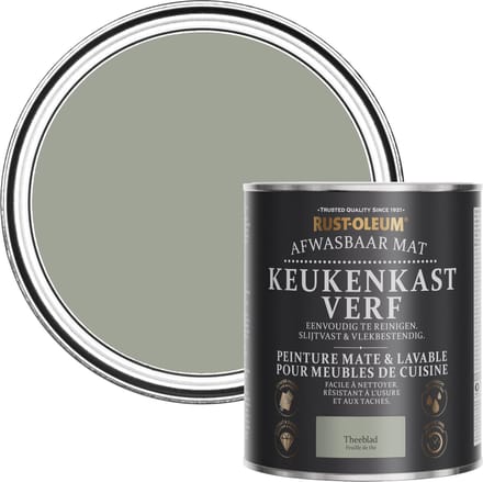 Rust-Oleum Lichtgroen Afwasbaar Mat Keukenkastverf - Theeblad 750ml