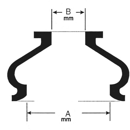 Wurth - Universele asmanchet - Universele rubberen stofkappen met 2 ringen x 25 st Lengte 40 mm