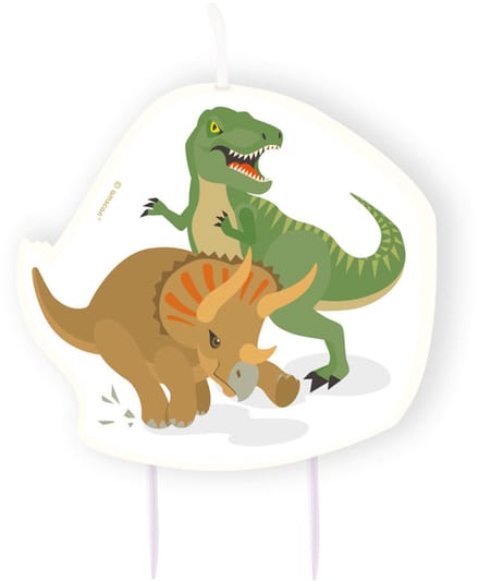 RIETHMULLER - Verjaardagskaars grote dinosaurussen triceratops en t-rex