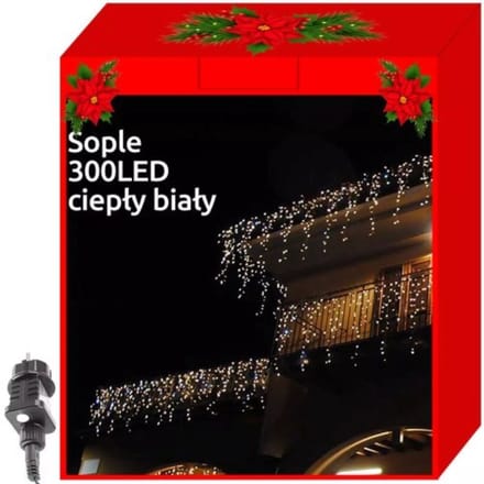 Ruhhy LED Kerstverlichting IJspegels 300 LED Warm Wit - Feestelijke Sfeer