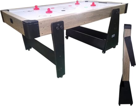 TopTable Easy Mobile Wood 6,5ft - Gemakkelijk Opklapbare Airhockey
