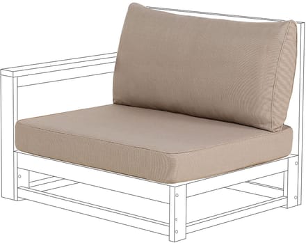 TIMOR - Tuinkussenhoezen set van 2 - Taupe - Polyester