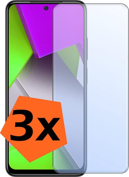 Screenprotector - 3 Stuks - Geschikt voor Xiaomi Poco M4 Pro 4G - Extra Sterk - Gehard Glas - Beschermglas - Tempered Glass - Screen Protector