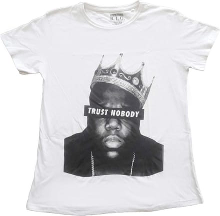 Biggie Smalls - Trust Nobody Dames T-shirt - XS - Wit