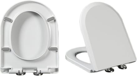 Toiletbril - WC-bril zitting - Stil Sluiten - Snelsluiting - 35.5*44cm - Wit