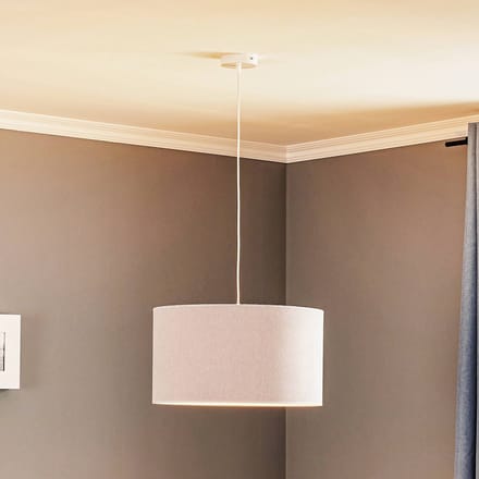 Duolla Hanglamp Bristol, geweven patroon, grijs
