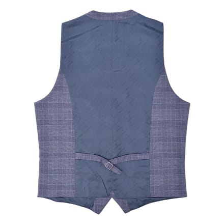 Lambretta Heren Bradley Geruite Waistcoat (Leisteen)